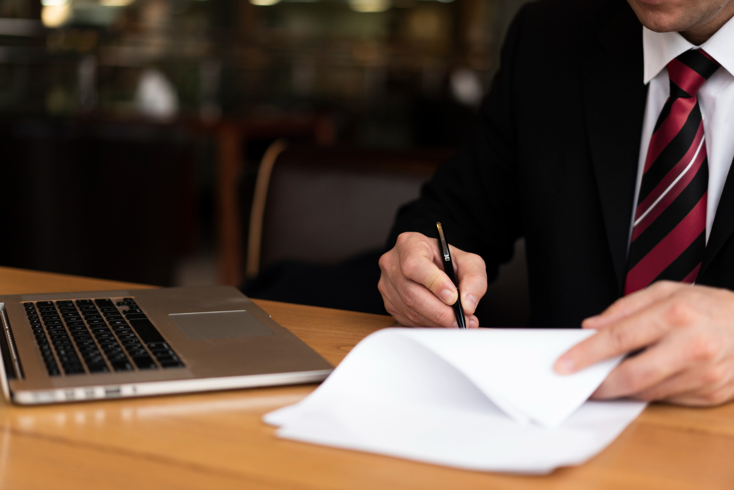 Man Office Writing Paper